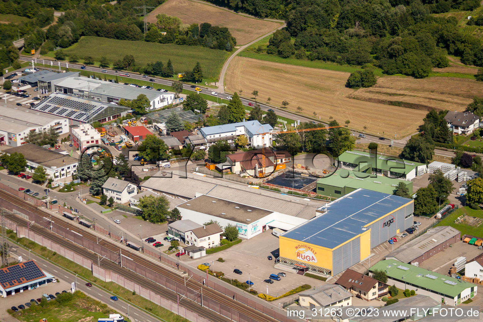 Industriestr in Sinzheim im Bundesland Baden-Württemberg, Deutschland