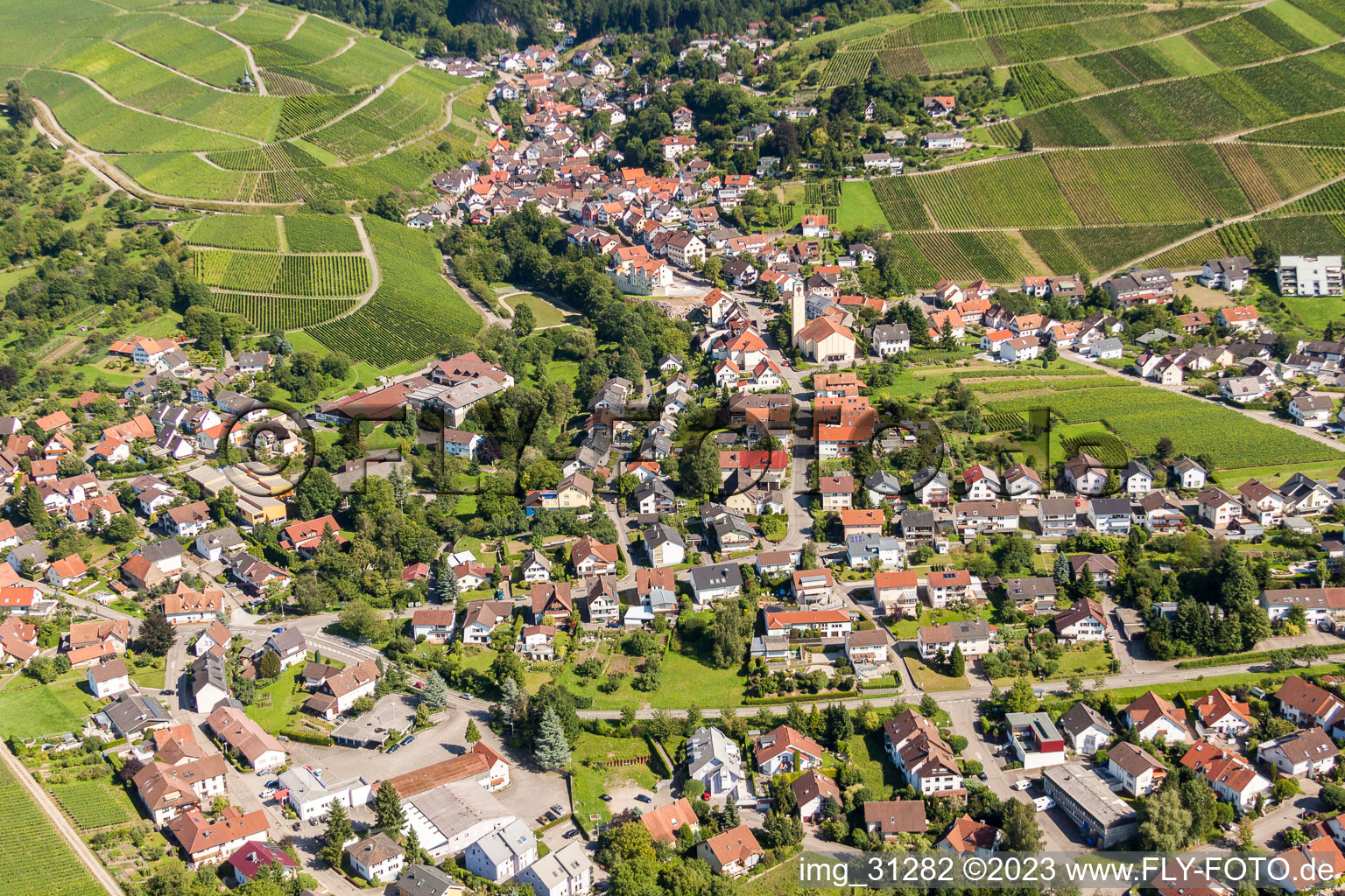 Dorf - Ansicht in Varnhalt in Baden-Baden im Bundesland Baden-Württemberg, Deutschland