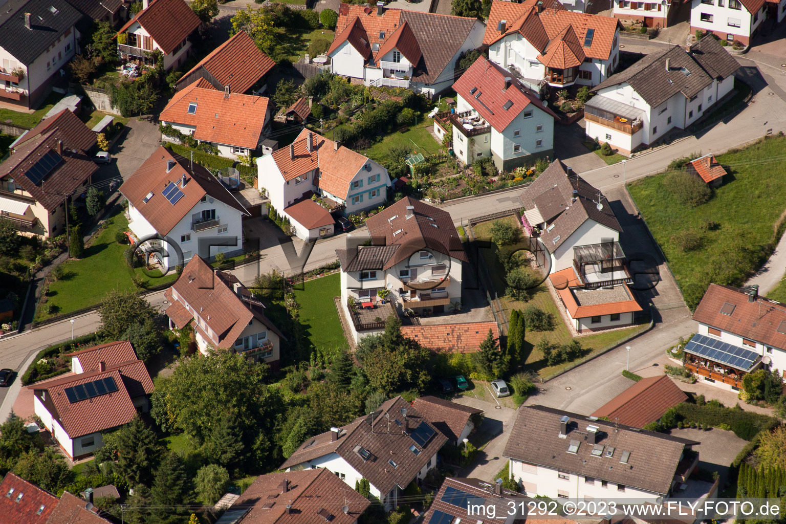 Ortsteil Gallenbach in Baden-Baden im Bundesland Baden-Württemberg, Deutschland von oben gesehen