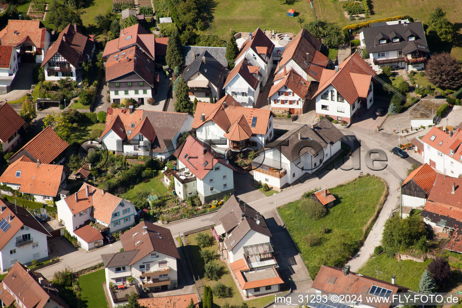 Ortsteil Gallenbach in Baden-Baden im Bundesland Baden-Württemberg, Deutschland vom Flugzeug aus