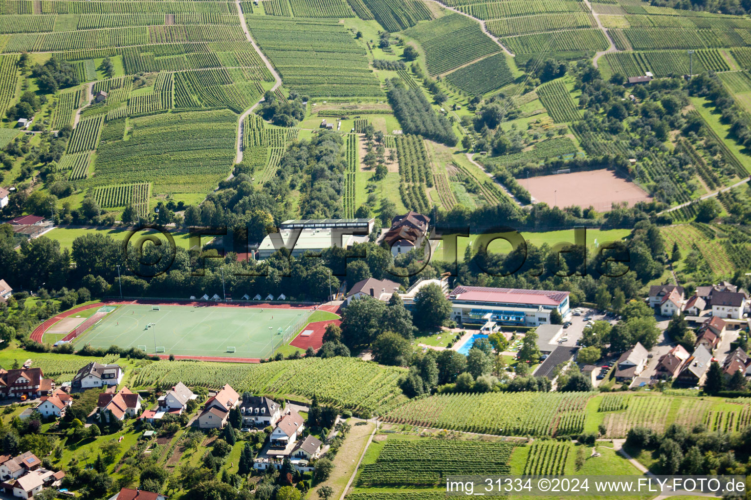 Südbadische Sportschule, FC Neuweier im Ortsteil Steinbach in Baden-Baden im Bundesland Baden-Württemberg, Deutschland