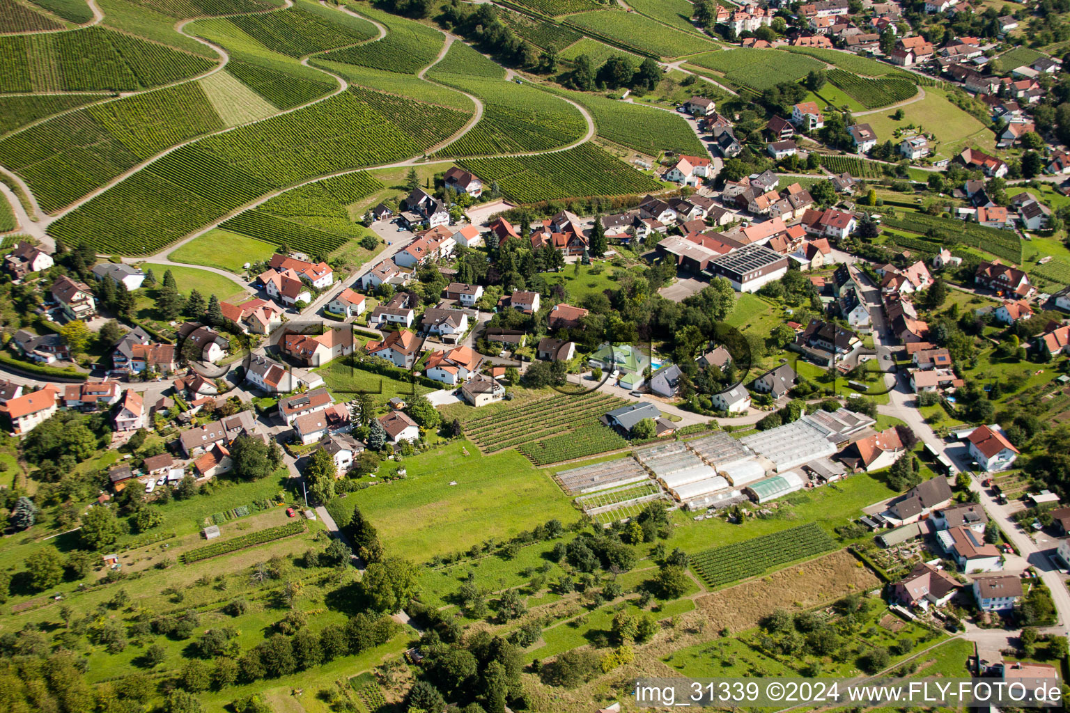 Ortsteil Steinbach in Baden-Baden im Bundesland Baden-Württemberg, Deutschland aus der Luft