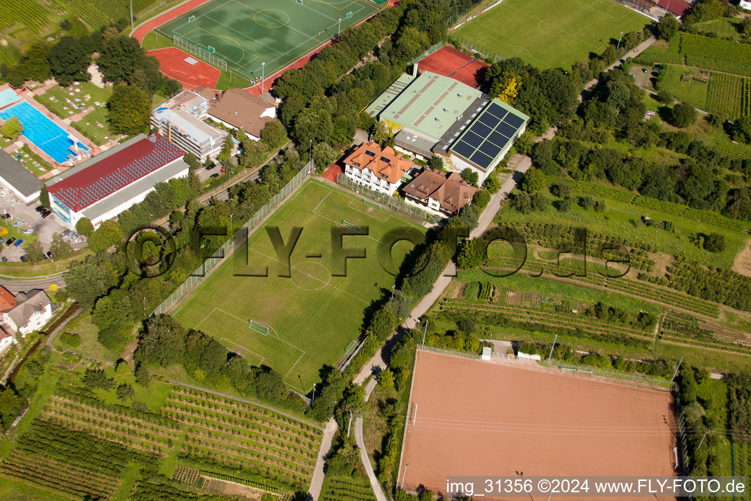 Drohnenbild von Südbadische Sportschule, FC Neuweier im Ortsteil Steinbach in Baden-Baden im Bundesland Baden-Württemberg, Deutschland