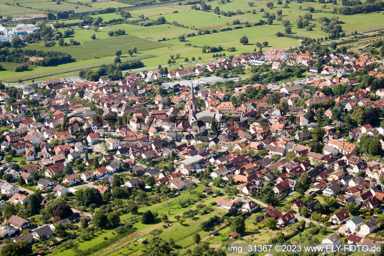 Steinbach im Bundesland Baden-Württemberg, Deutschland aus der Drohnenperspektive