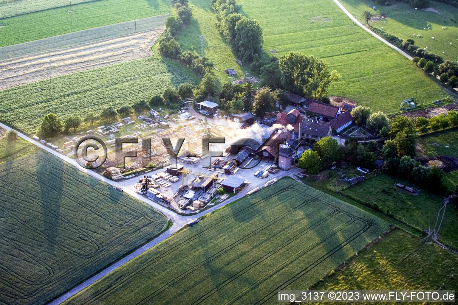 Drohnenbild von Schaidt, Schaidter Mühle in Wörth am Rhein im Bundesland Rheinland-Pfalz, Deutschland