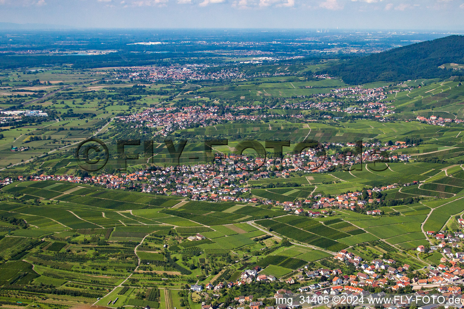 Luftbild von Eisental von Süden in Bühl im Bundesland Baden-Württemberg, Deutschland