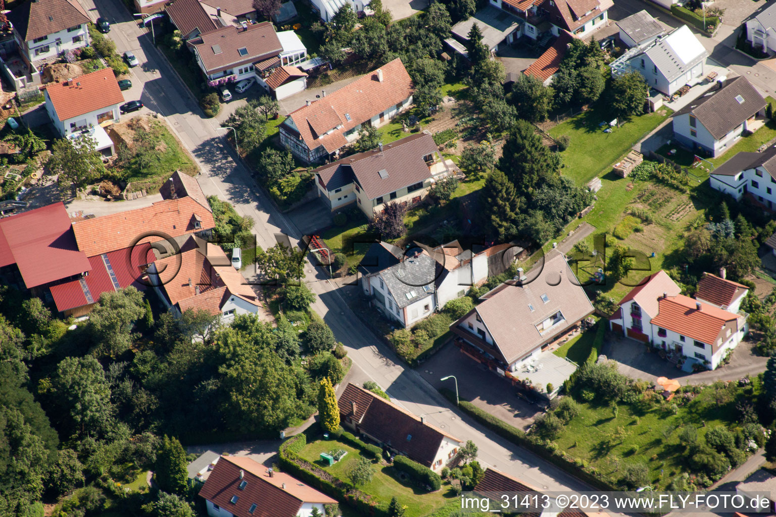Luftbild von Bühl-Kappelwindeck im Ortsteil Riegel im Bundesland Baden-Württemberg, Deutschland