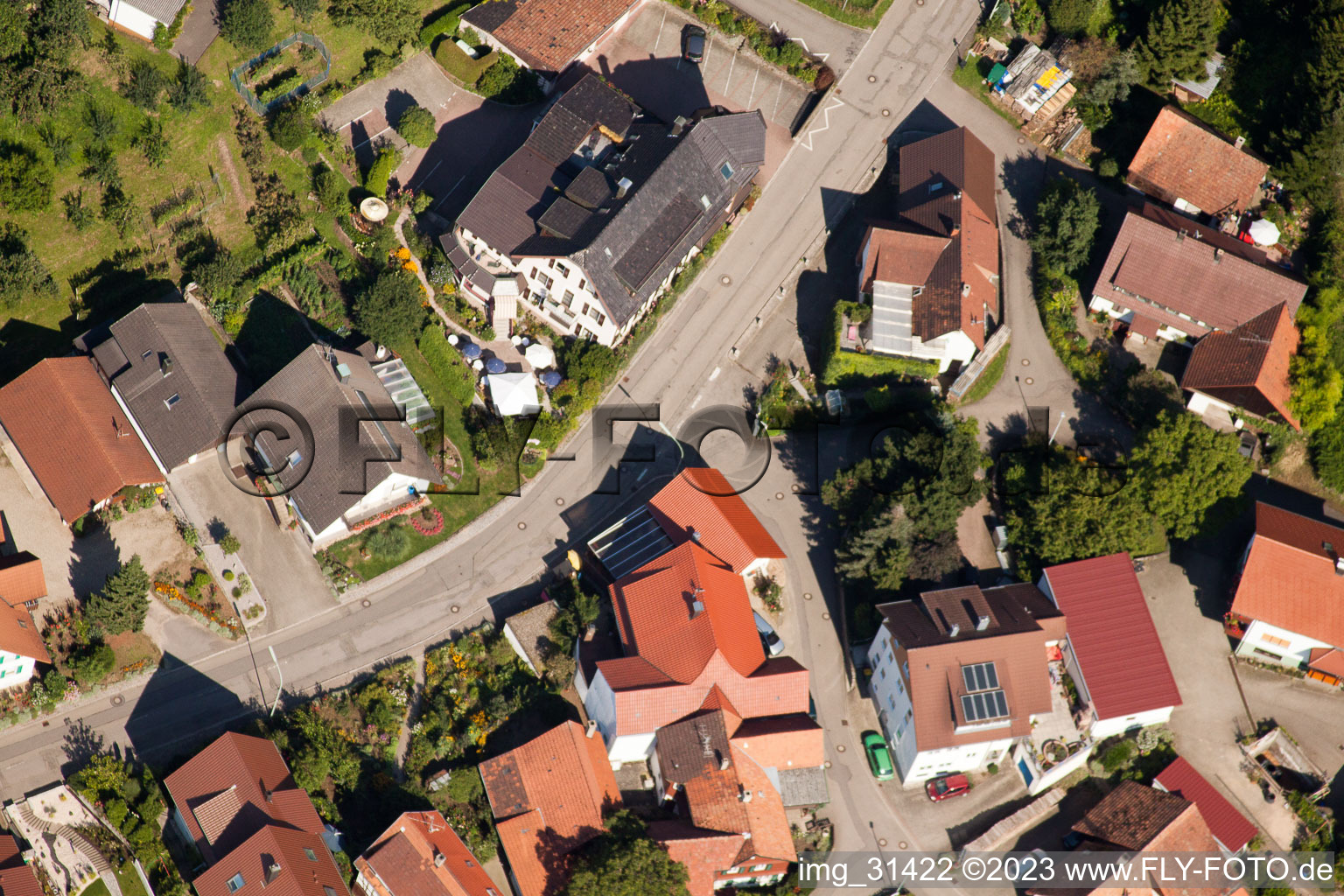 Luftbild von Rebstock im Ortsteil Riegel in Bühl im Bundesland Baden-Württemberg, Deutschland