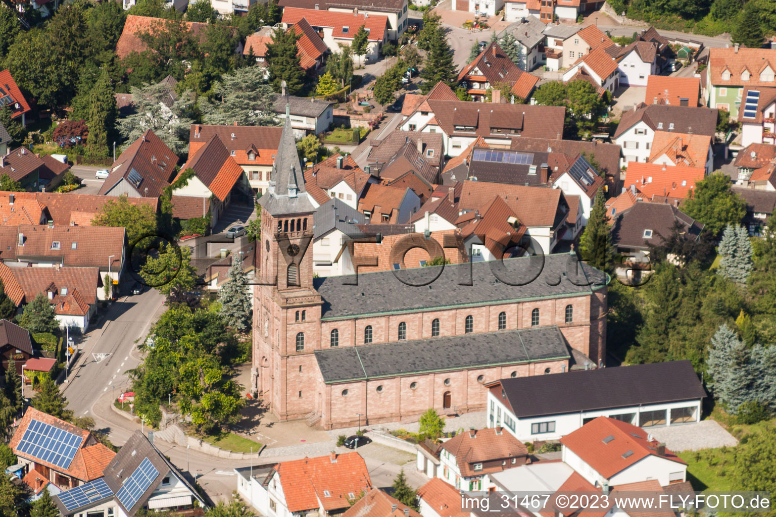 Luftbild von Lauf-Niederhofen im Bundesland Baden-Württemberg, Deutschland