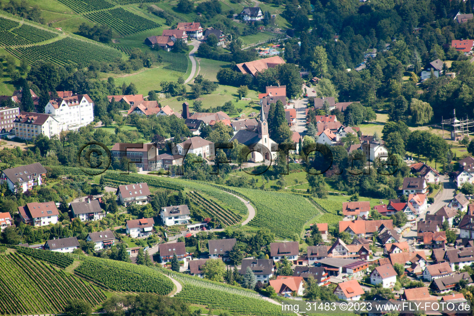Luftaufnahme von Obersasbach in Sasbach im Bundesland Baden-Württemberg, Deutschland