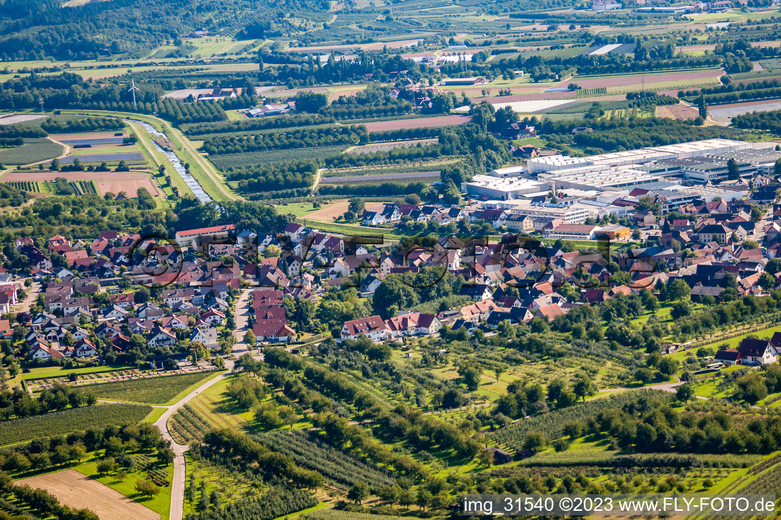 Luftbild von Ortsteil Stadelhofen in Oberkirch im Bundesland Baden-Württemberg, Deutschland