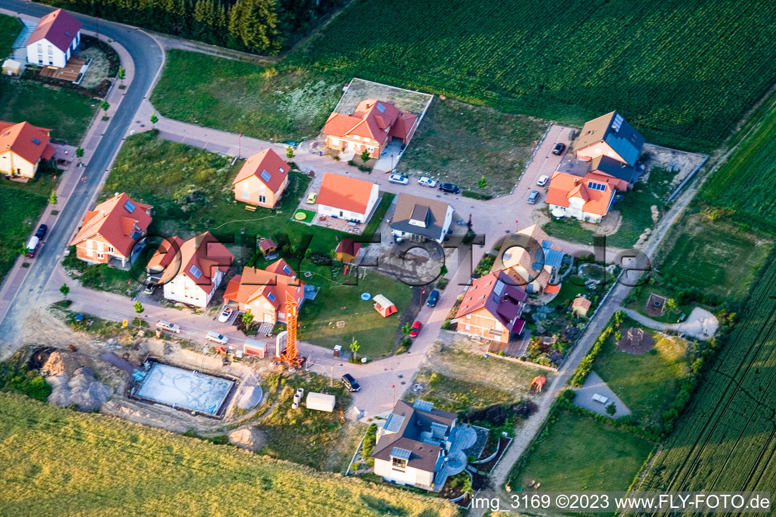 Steinfeld, im Bundesland Rheinland-Pfalz, Deutschland von einer Drohne aus