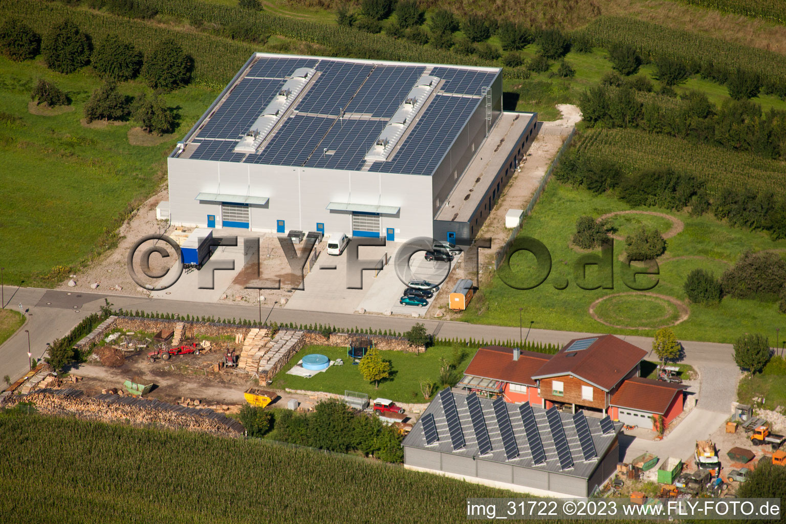 Luftbild von Ottersweier, Fa. Zimmer Logistic im Bundesland Baden-Württemberg, Deutschland