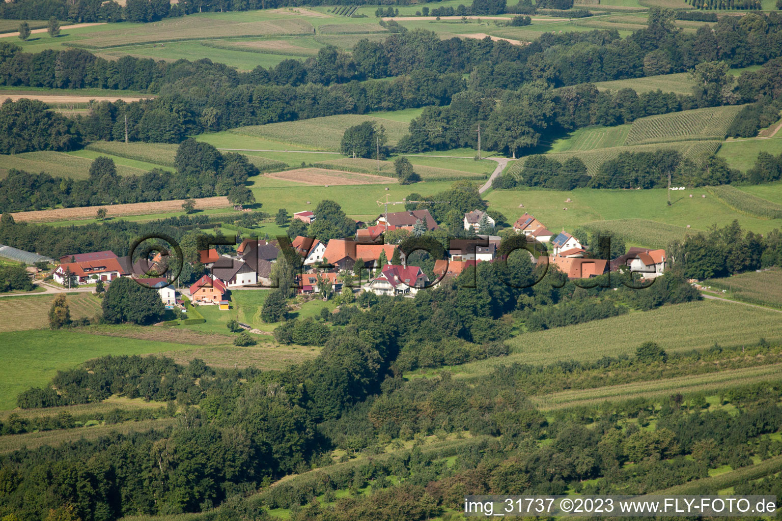 Luftbild von Walzfeld im Bundesland Baden-Württemberg, Deutschland