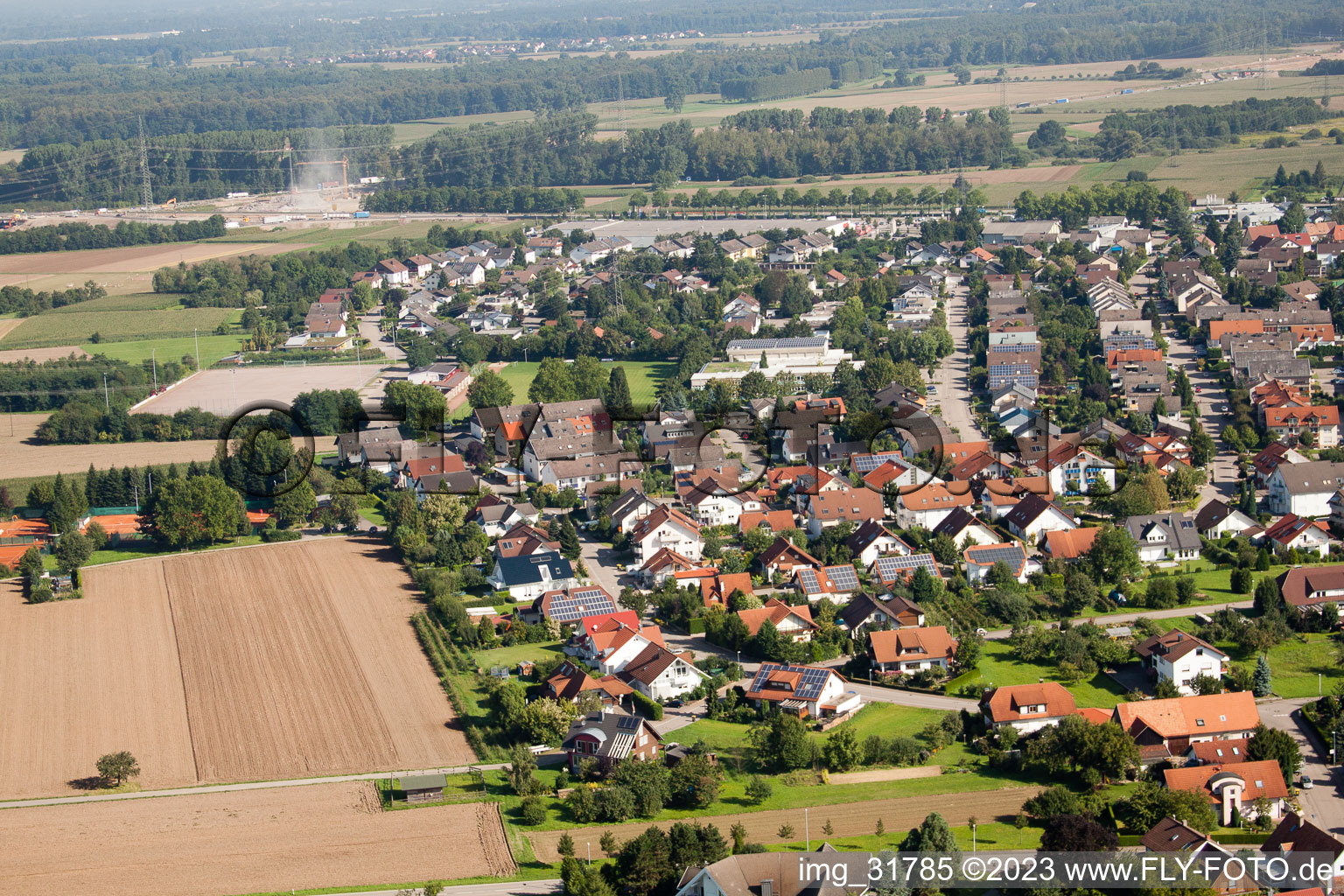 Ortsteil Vimbuch in Bühl im Bundesland Baden-Württemberg, Deutschland von oben gesehen