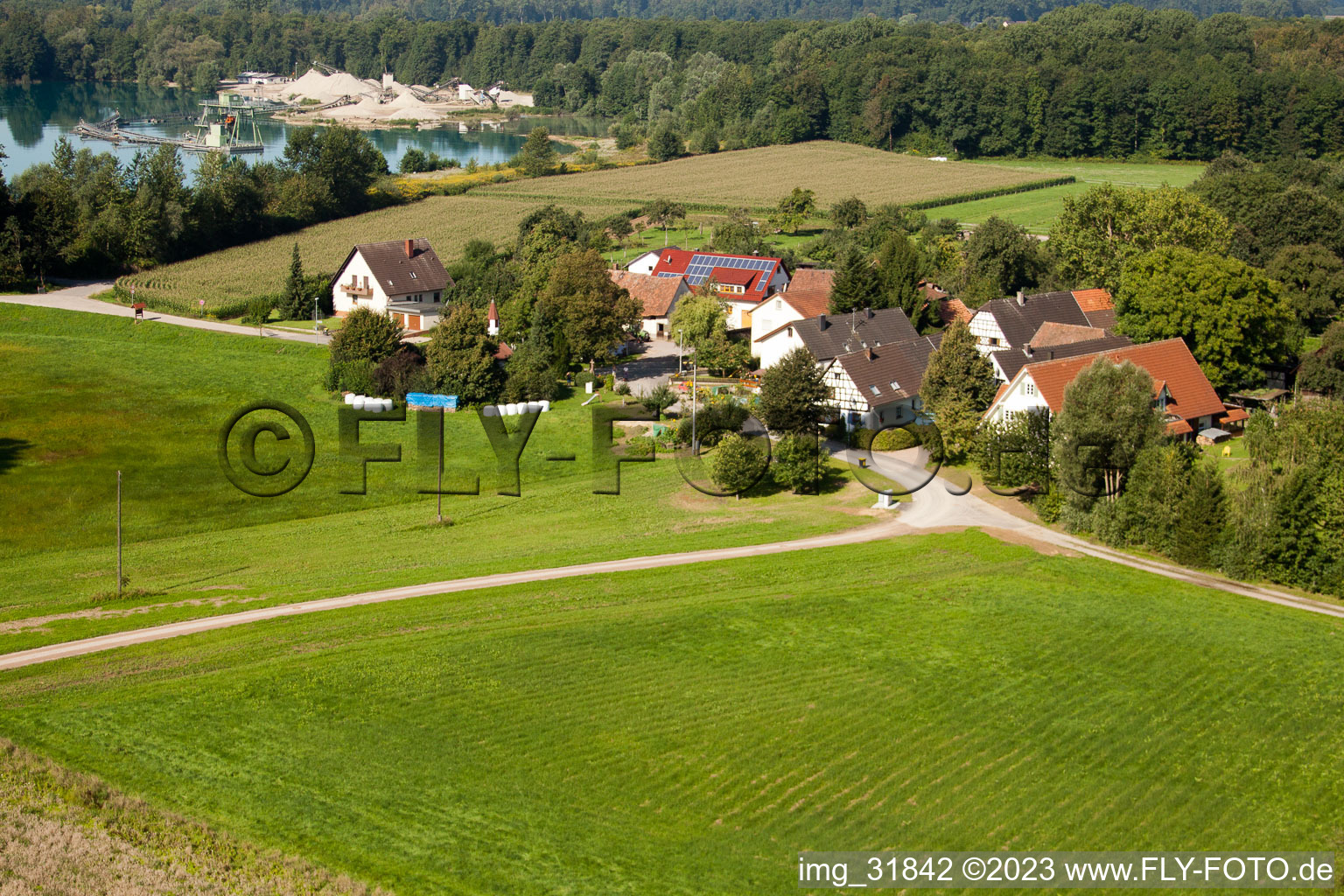 Luftbild von Wistung im Bundesland Baden-Württemberg, Deutschland