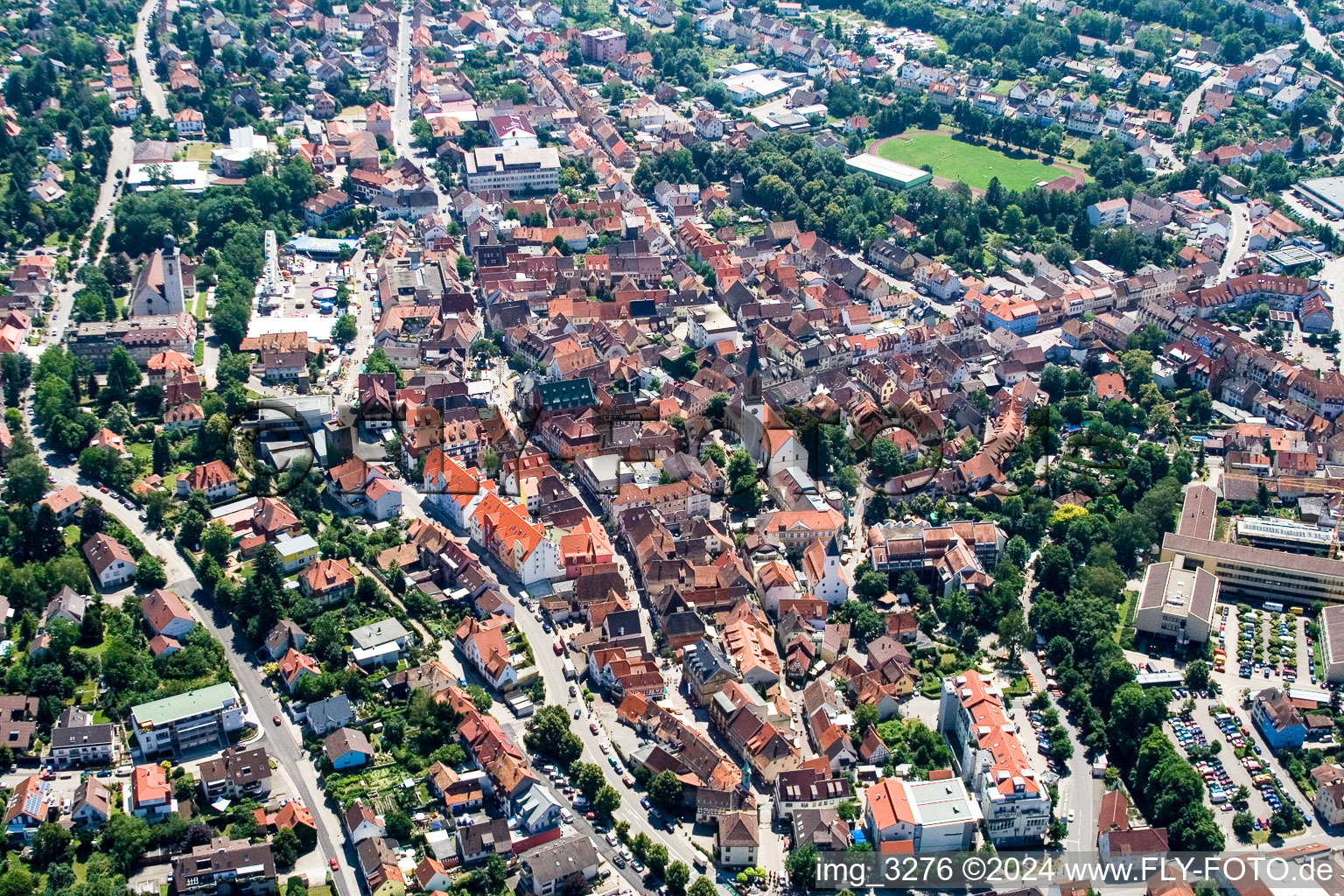 Altstadtbereich und Innenstadtzentrum Bretten in Bretten im Bundesland Baden-Württemberg, Deutschland