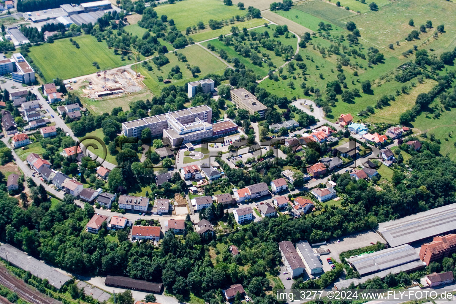 Klinikgelände des Krankenhauses Bretten in Bretten im Bundesland Baden-Württemberg, Deutschland