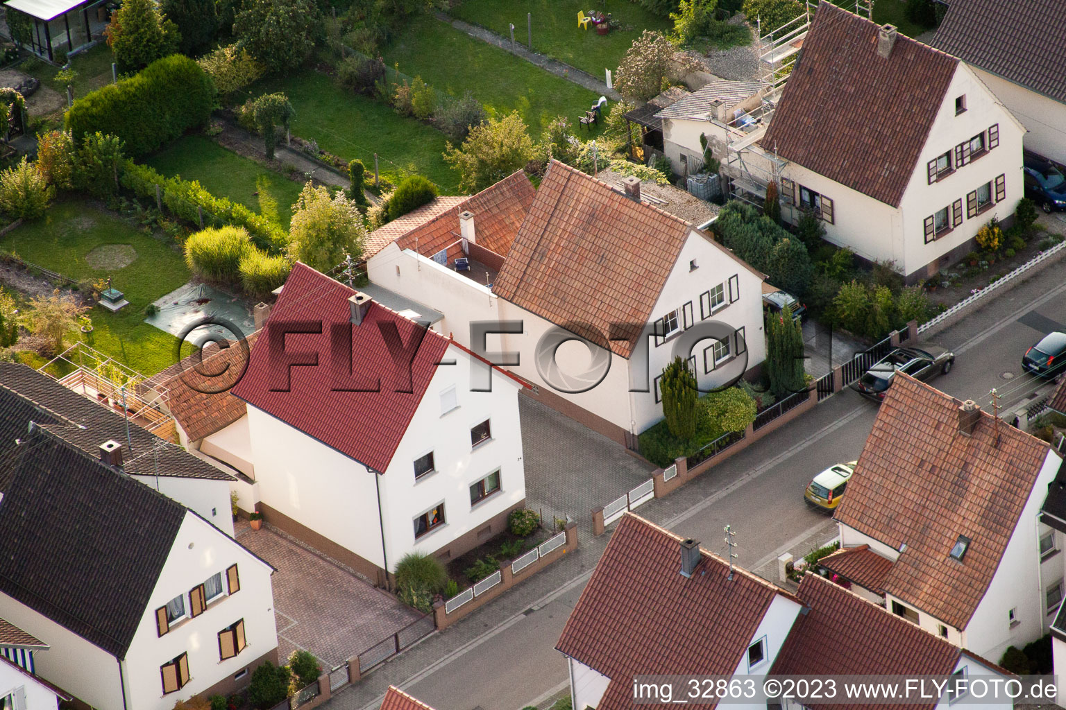Drohnenbild von Kandel, Waldstr im Bundesland Rheinland-Pfalz, Deutschland