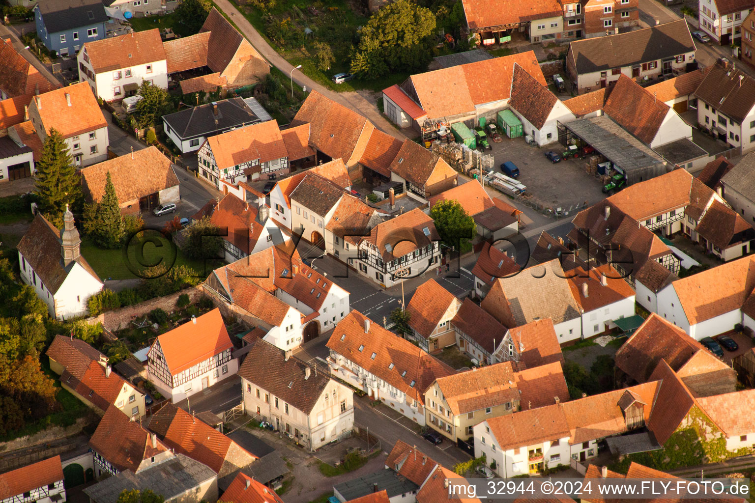 Impflingen im Bundesland Rheinland-Pfalz, Deutschland von einer Drohne aus