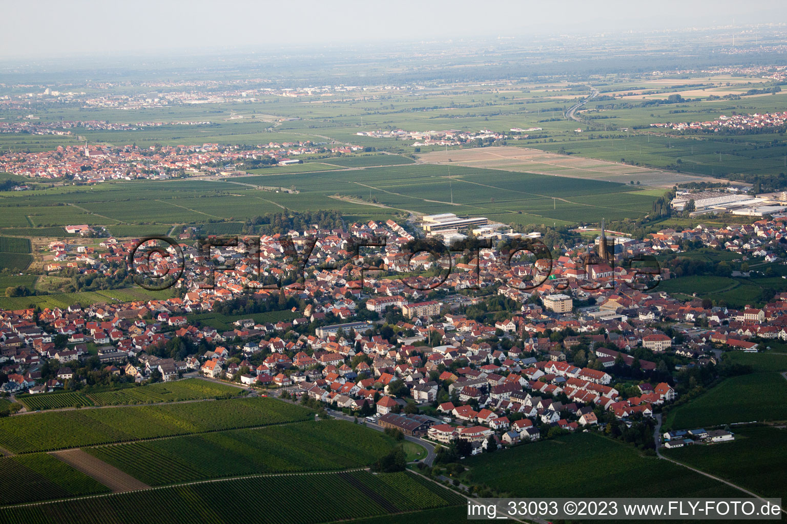Luftbild von Edenkoben von Südwesten im Bundesland Rheinland-Pfalz, Deutschland