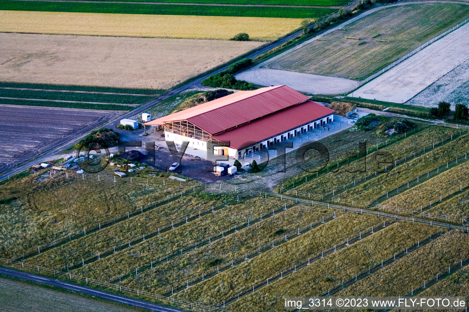 Luftbild von Hatzenbühl, Reiterhof im Bundesland Rheinland-Pfalz, Deutschland
