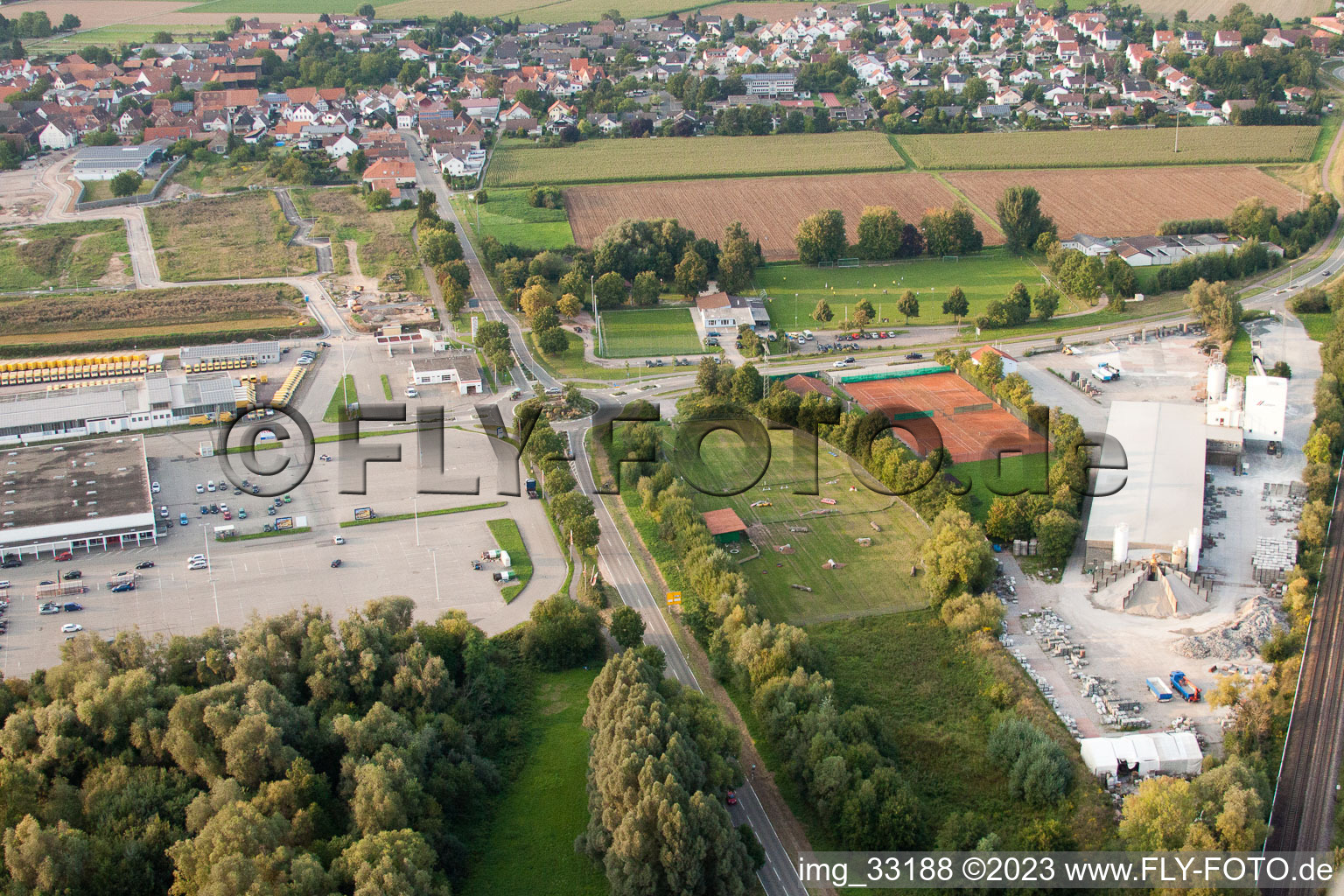 Luftbild von Rohrbach, Gewerbegebiet im Bundesland Rheinland-Pfalz, Deutschland