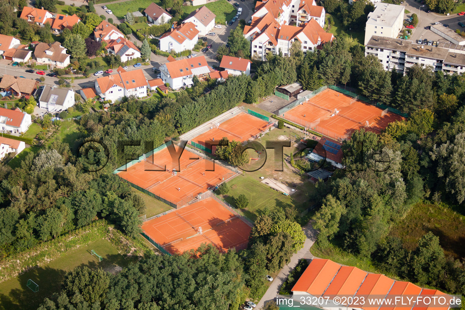 Luftbild von Jockgrim, Tennisclub im Bundesland Rheinland-Pfalz, Deutschland