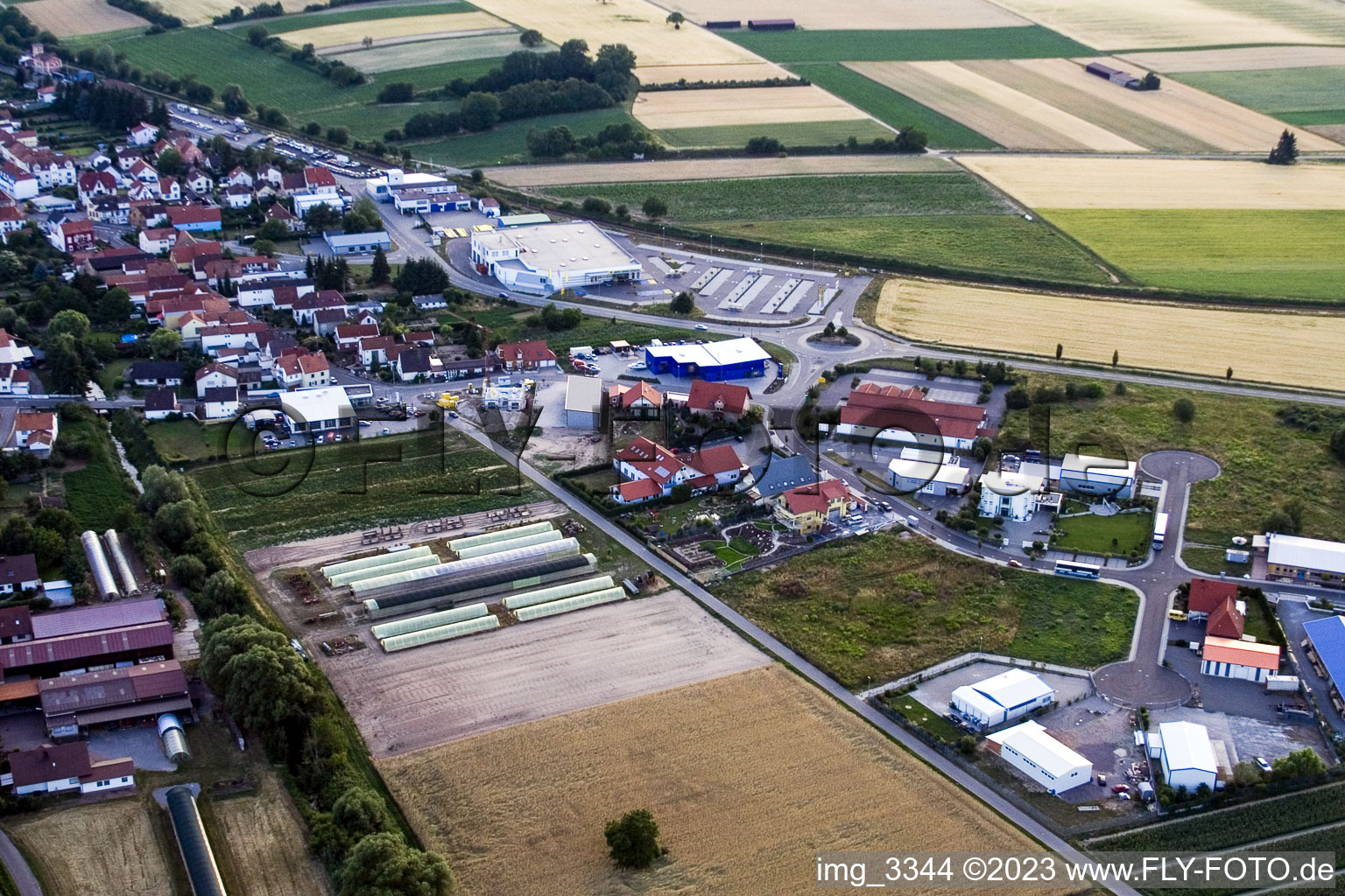 Luftbild von Rülzheim, Nordring im Bundesland Rheinland-Pfalz, Deutschland