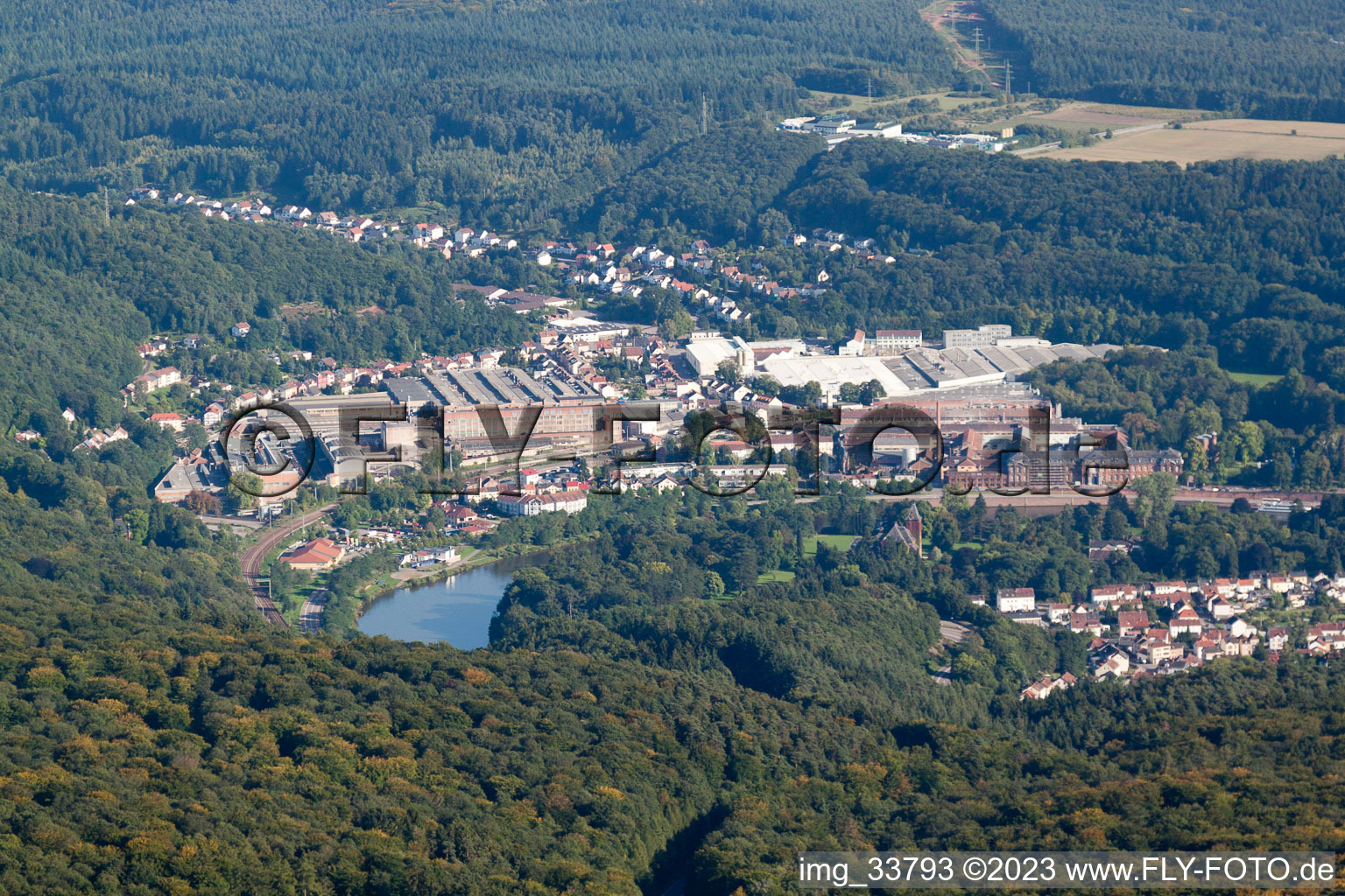 Luftbild von Mettlach im Bundesland Saarland, Deutschland