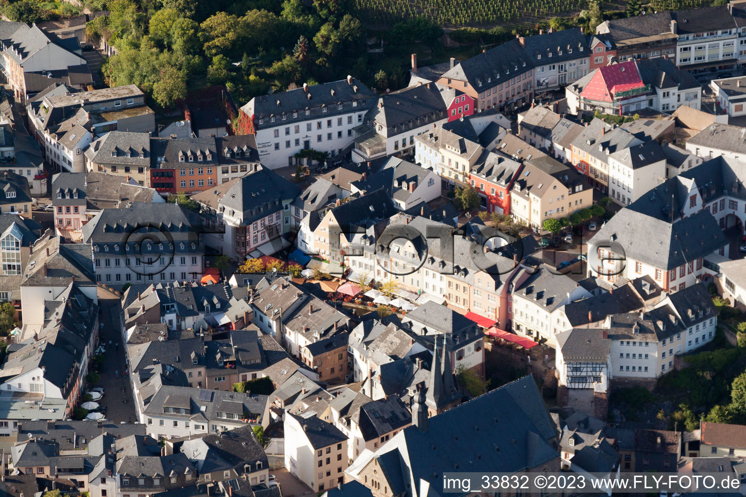 Luftbild von Saarburg im Bundesland Rheinland-Pfalz, Deutschland