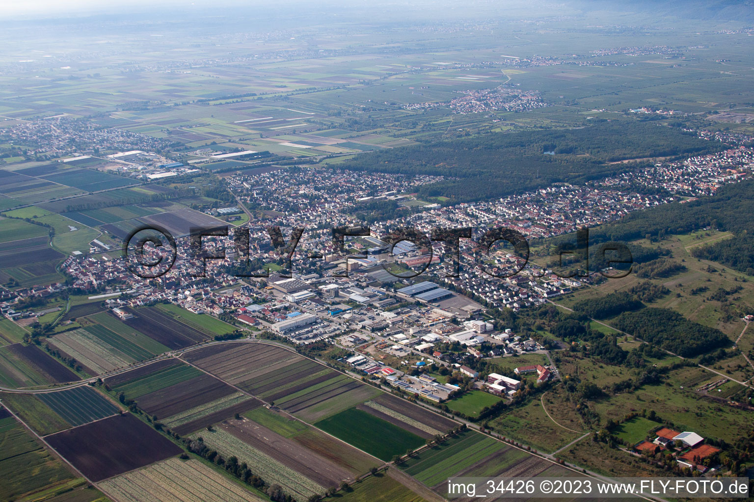 Maxdorf im Bundesland Rheinland-Pfalz, Deutschland von einer Drohne aus