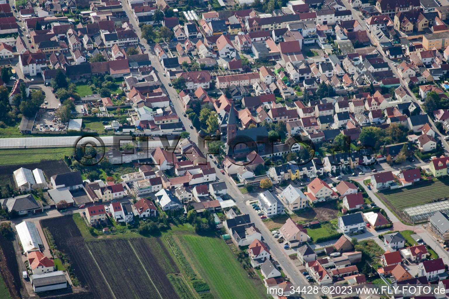 Luftbild von Maxdorf im Bundesland Rheinland-Pfalz, Deutschland