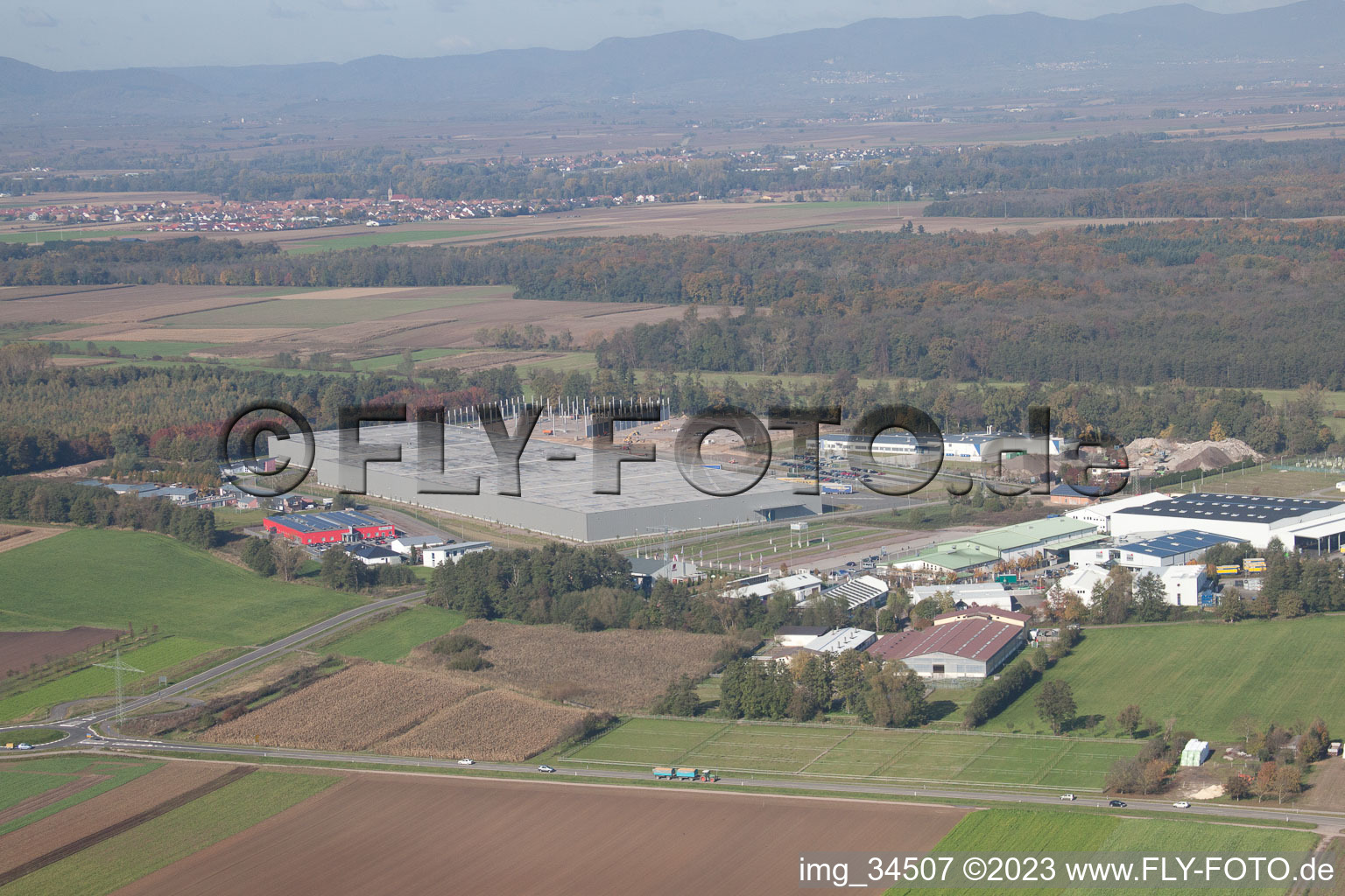 Minderslachen, Industriegebiet Horst, 2. Bauabschnitt Gazely Logistik in Kandel im Bundesland Rheinland-Pfalz, Deutschland