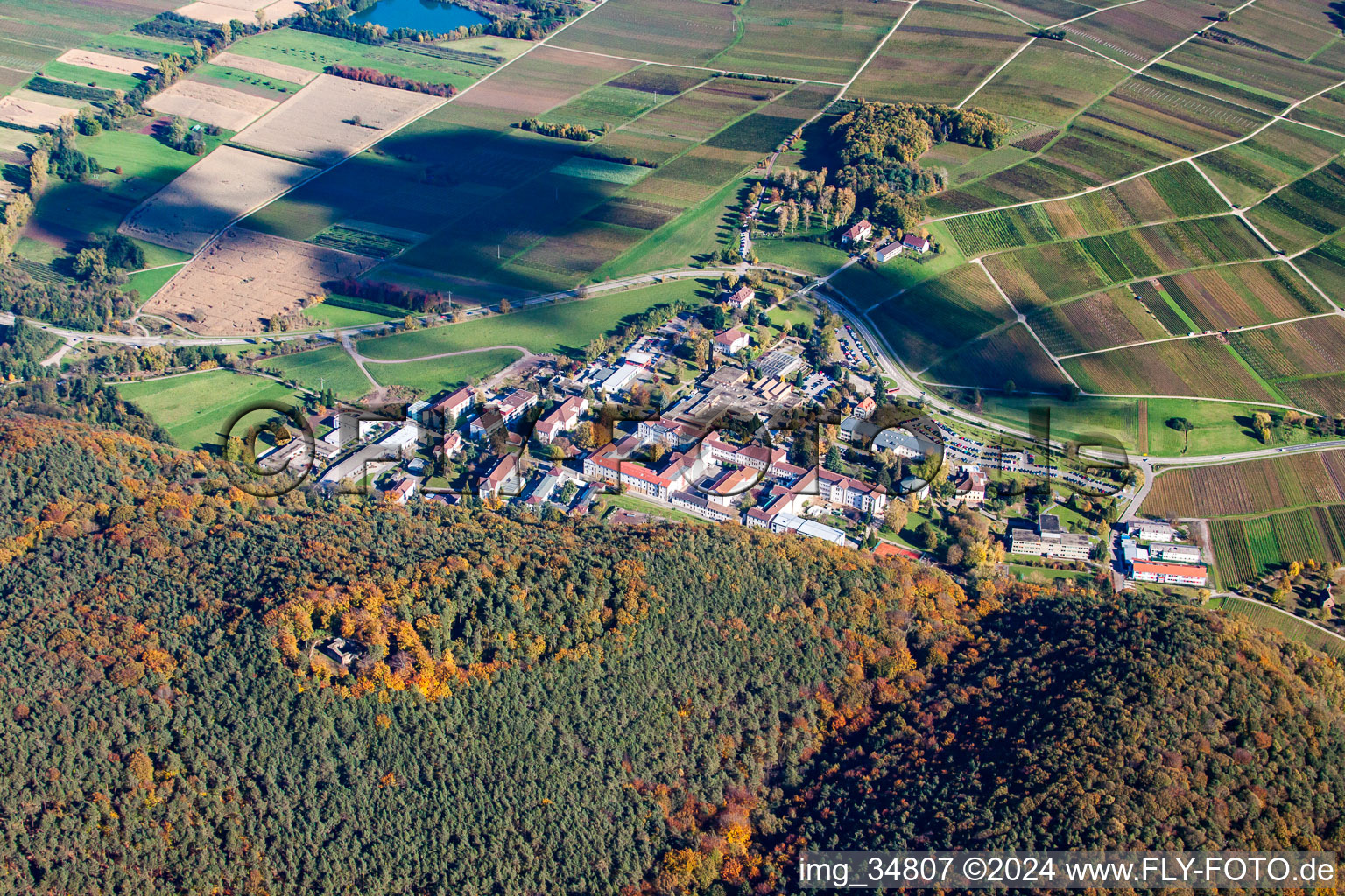Luftbild von Psychatrische Landesklinik Landeck in Klingenmünster im Bundesland Rheinland-Pfalz, Deutschland
