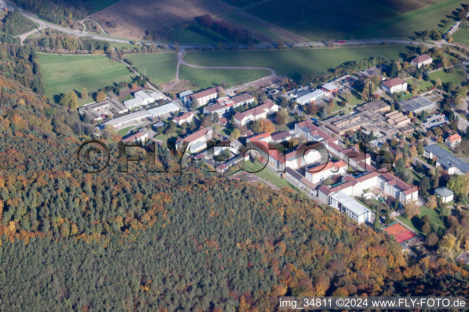 Luftaufnahme von Psychatrische Landesklinik Landeck in Klingenmünster im Bundesland Rheinland-Pfalz, Deutschland