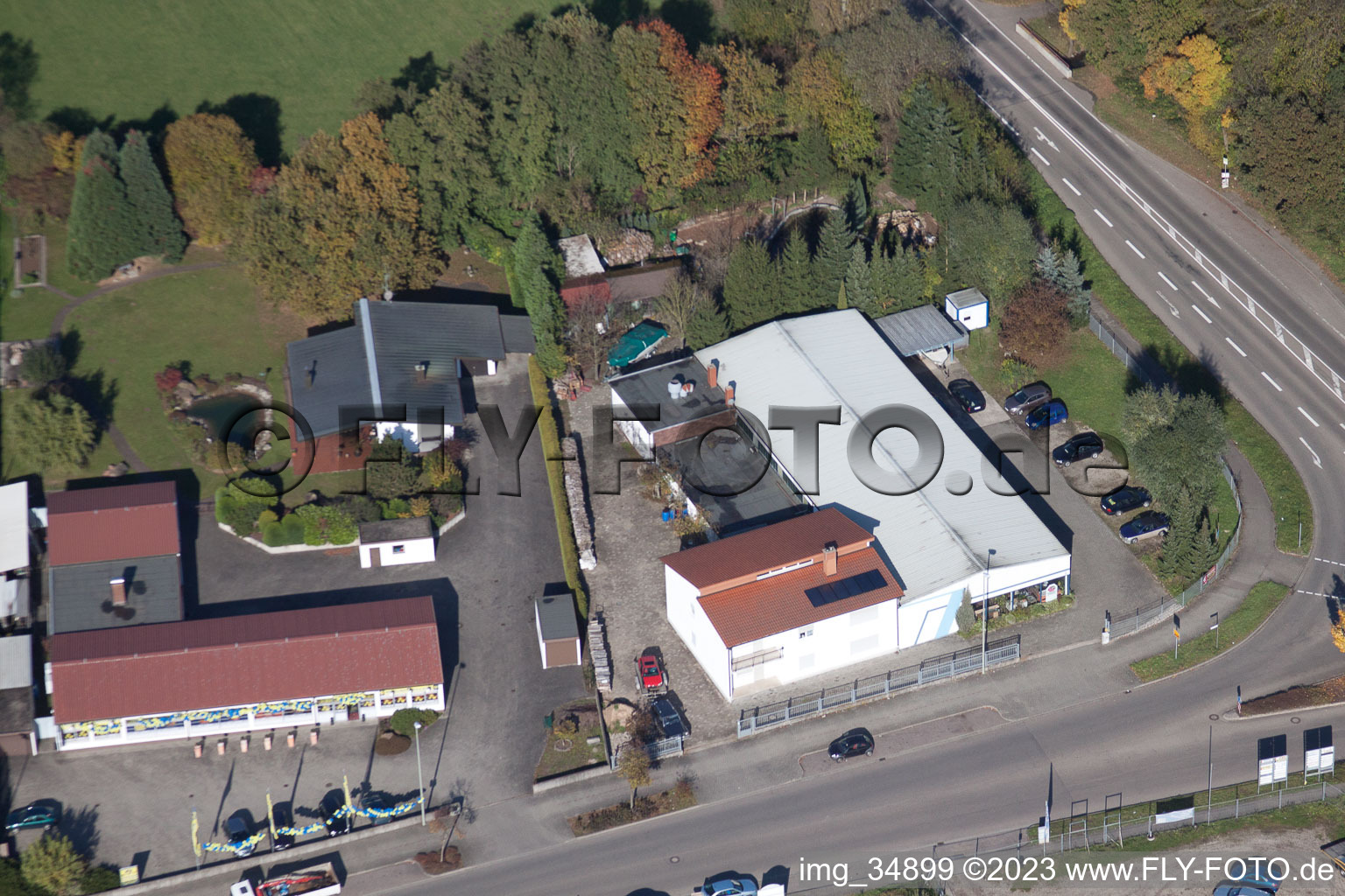 Minderslachen Industriegebiet Horst in Kandel im Bundesland Rheinland-Pfalz, Deutschland aus der Luft betrachtet