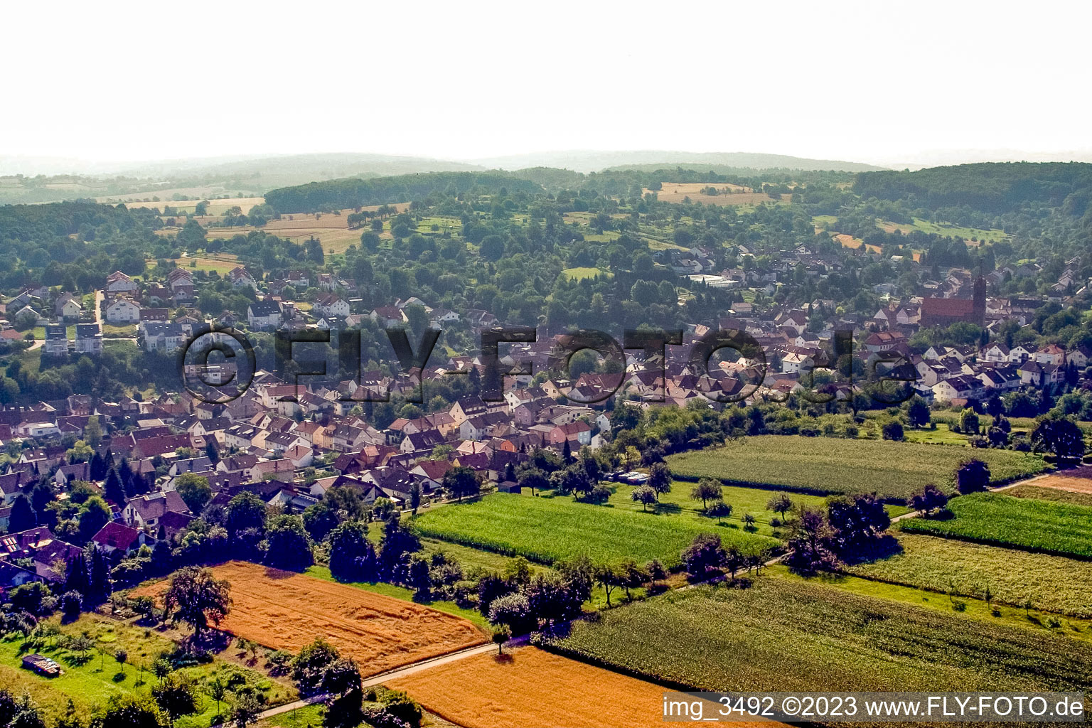Ortsteil Wöschbach in Pfinztal im Bundesland Baden-Württemberg, Deutschland