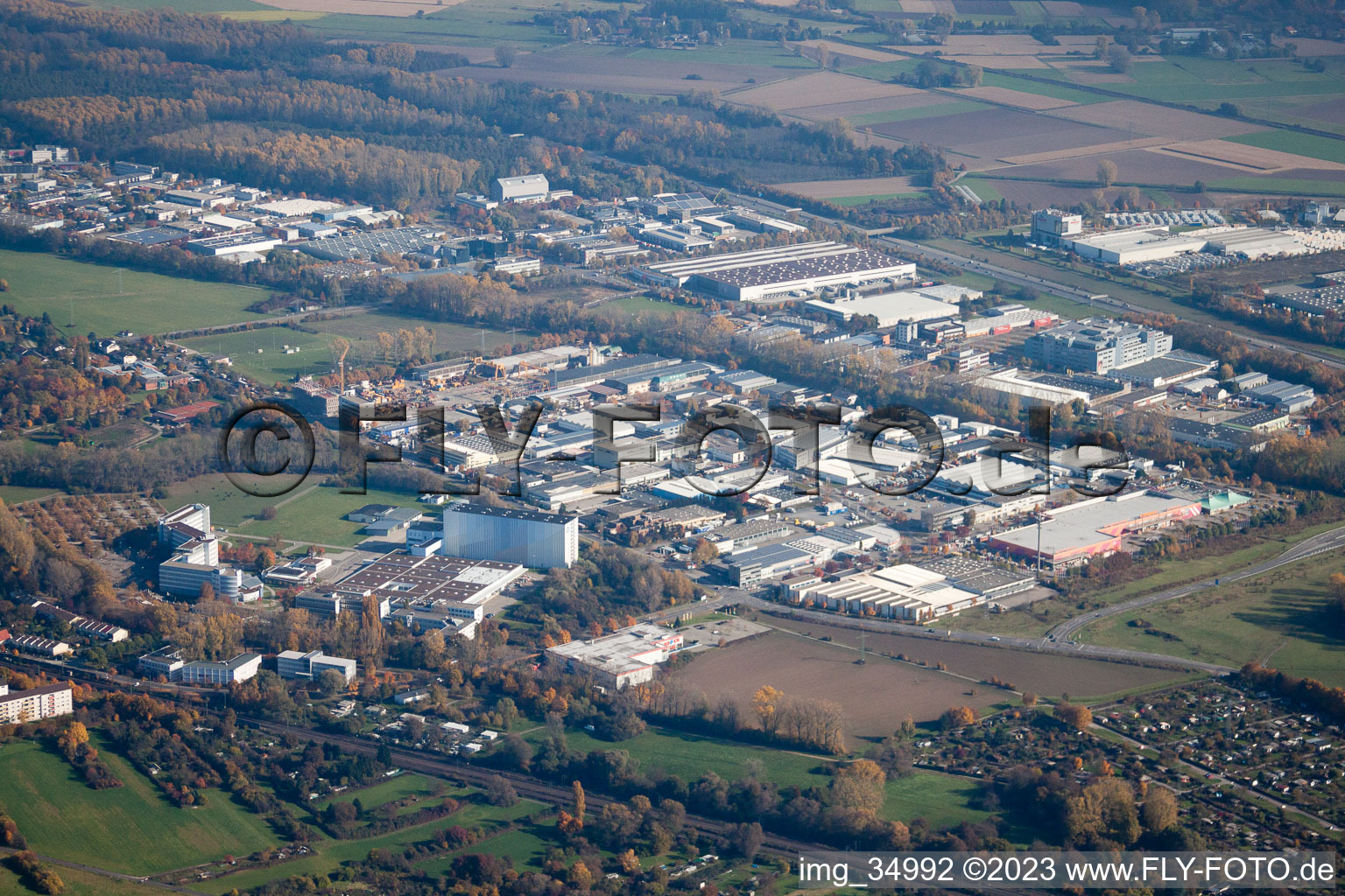 Karlsruhe, Industriegebiet Hagsfeld im Bundesland Baden-Württemberg, Deutschland