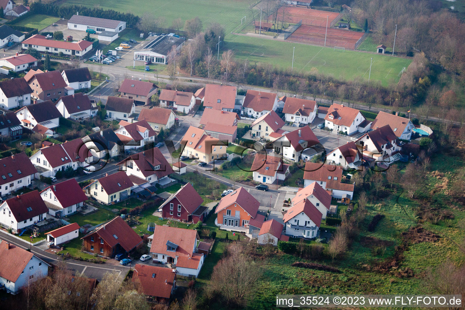 Luftbild von Winden, Neubaugebiet im Bundesland Rheinland-Pfalz, Deutschland