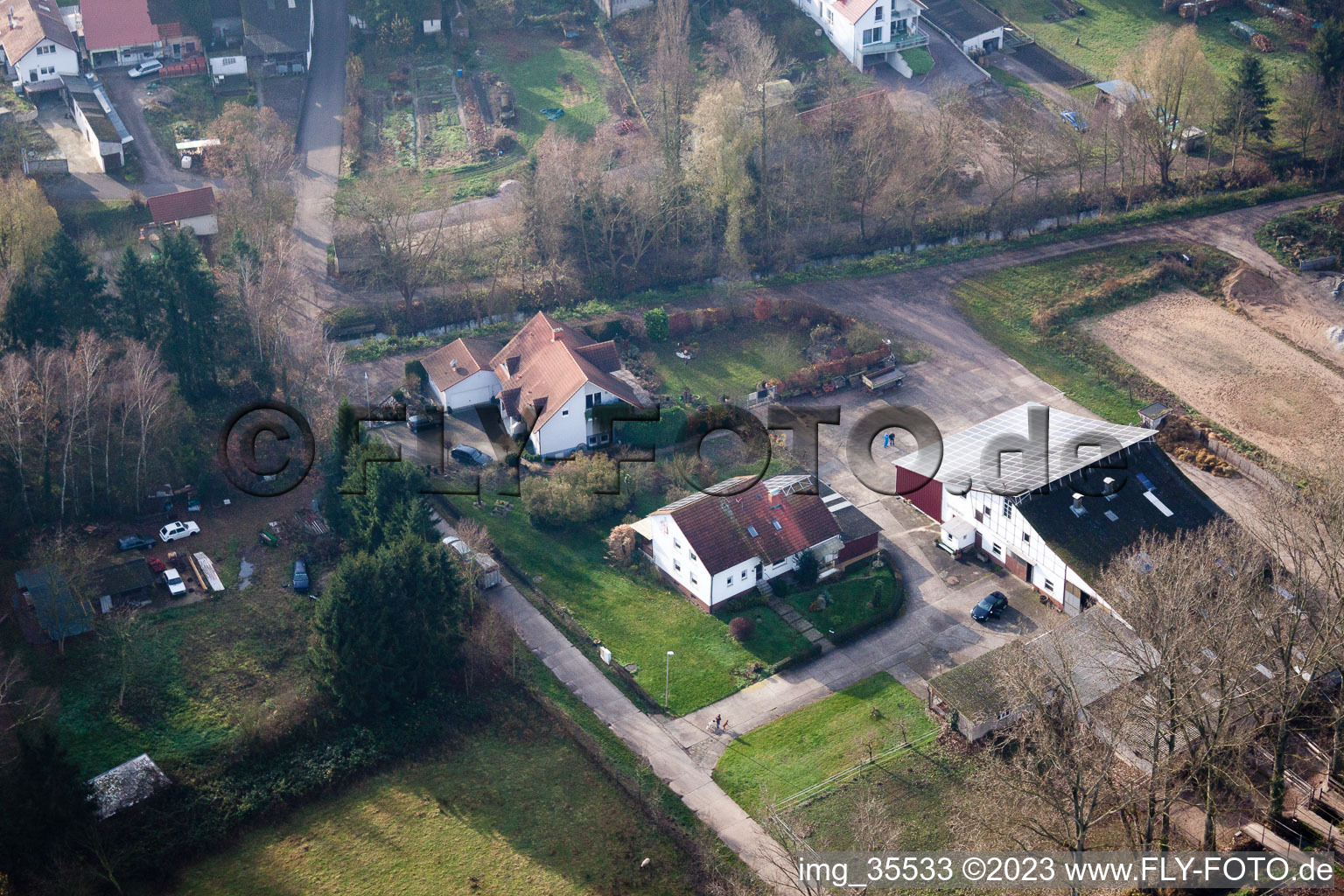 Winden, Waschmühle im Bundesland Rheinland-Pfalz, Deutschland von oben gesehen