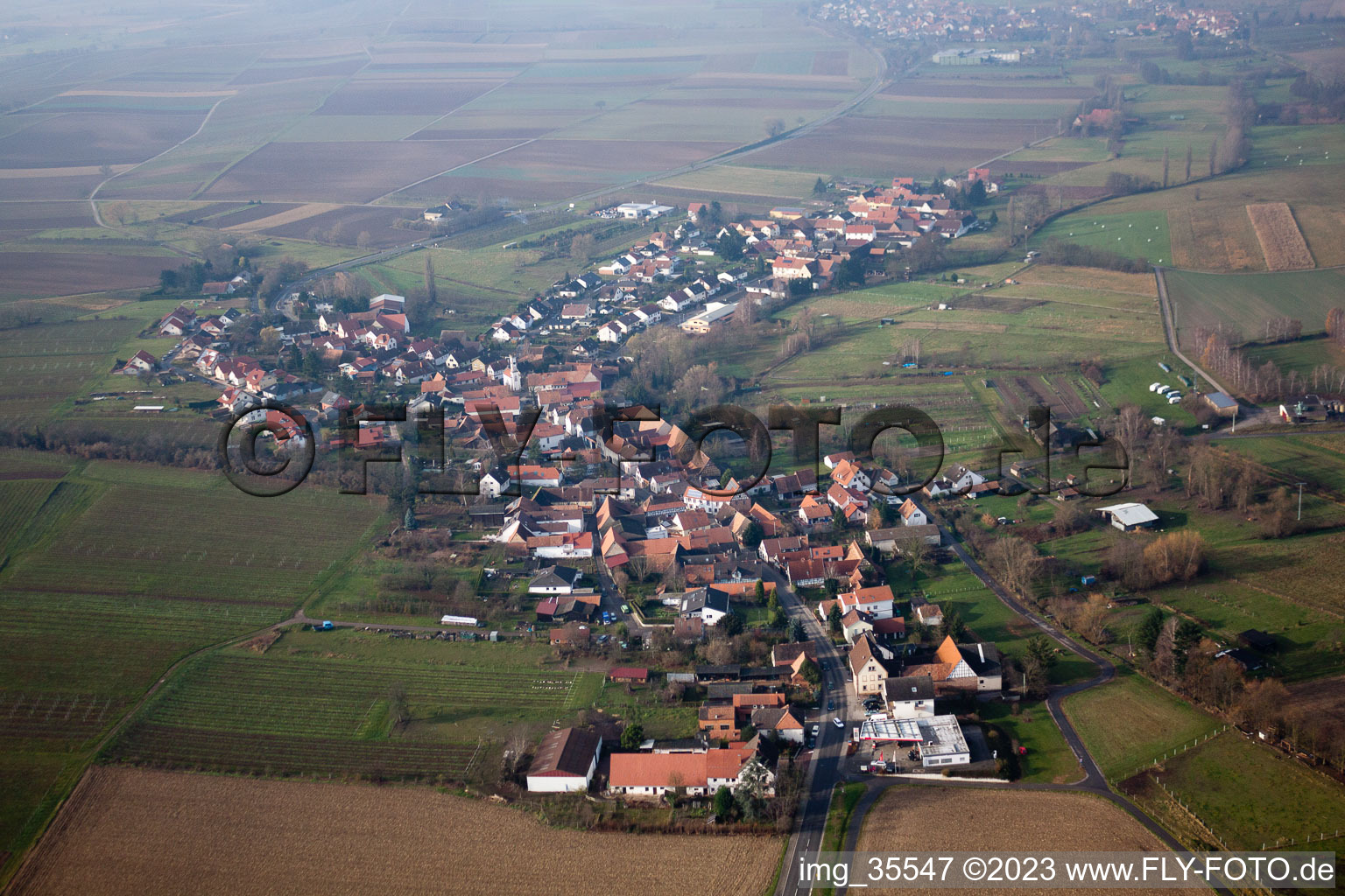 Luftaufnahme von Oberhausen im Bundesland Rheinland-Pfalz, Deutschland