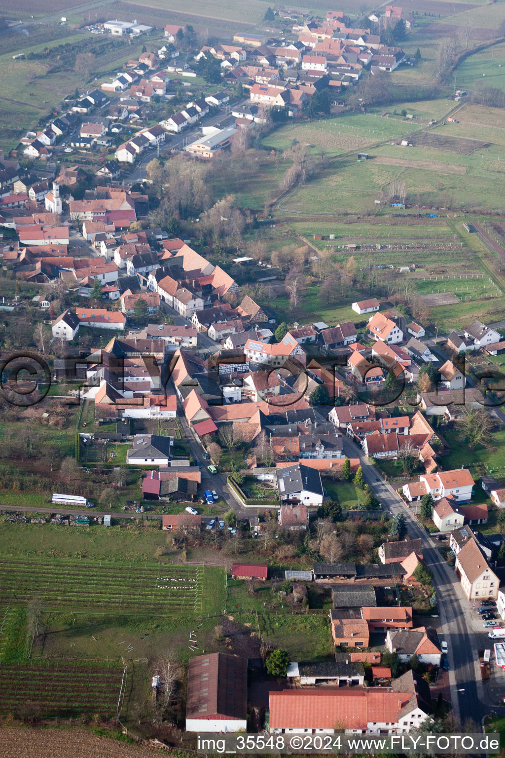 Oberhausen im Bundesland Rheinland-Pfalz, Deutschland aus der Luft