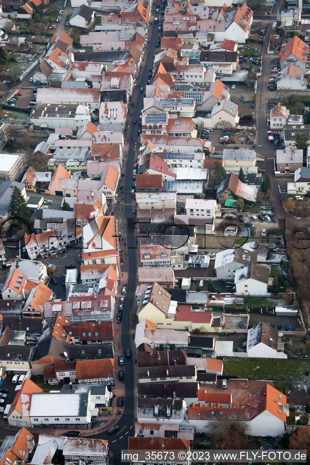 Luftbild von Kandel, Hauptstr im Bundesland Rheinland-Pfalz, Deutschland
