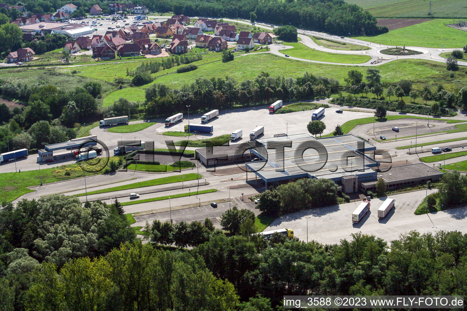 Lauterbourg(Elsass), Grenzübergang A35 im Bundesland Bas-Rhin, Frankreich