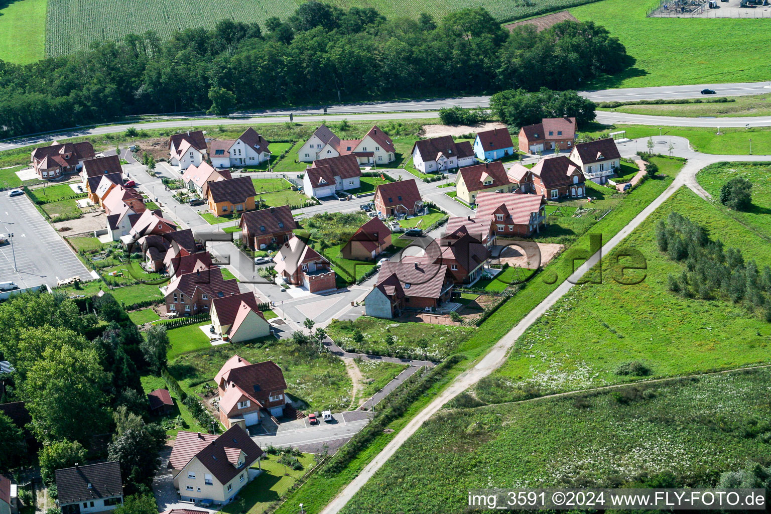 Lauterbourg(Elsass) im Bundesland Bas-Rhin, Frankreich von oben