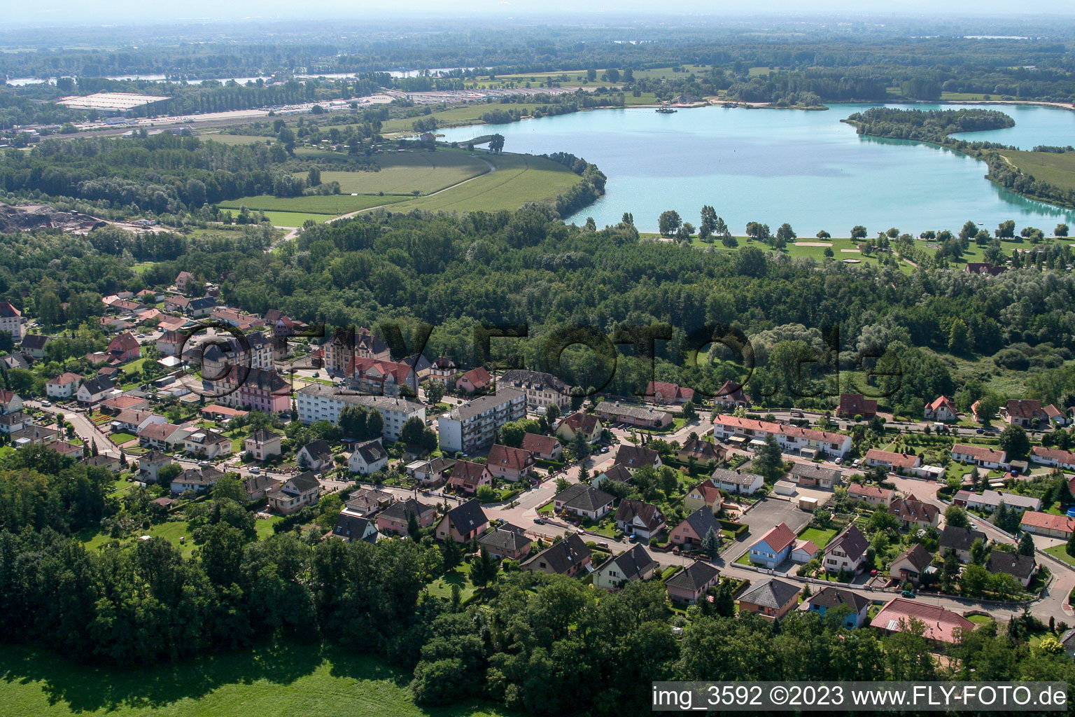Lauterbourg(Elsass) im Bundesland Bas-Rhin, Frankreich aus der Luft