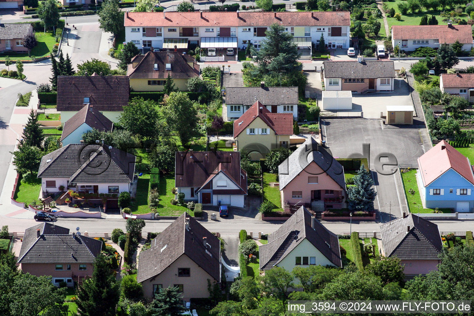 Lauterbourg(Elsass) im Bundesland Bas-Rhin, Frankreich vom Flugzeug aus