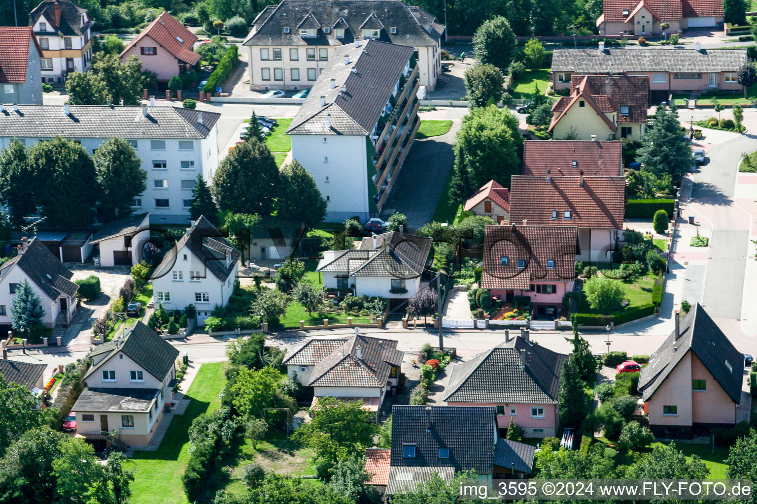 Lauterbourg(Elsass) im Bundesland Bas-Rhin, Frankreich aus der Vogelperspektive