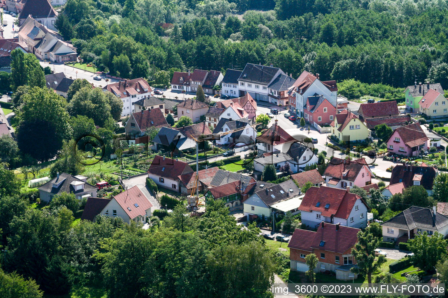 Lauterbourg(Elsass) im Bundesland Bas-Rhin, Frankreich von einer Drohne aus